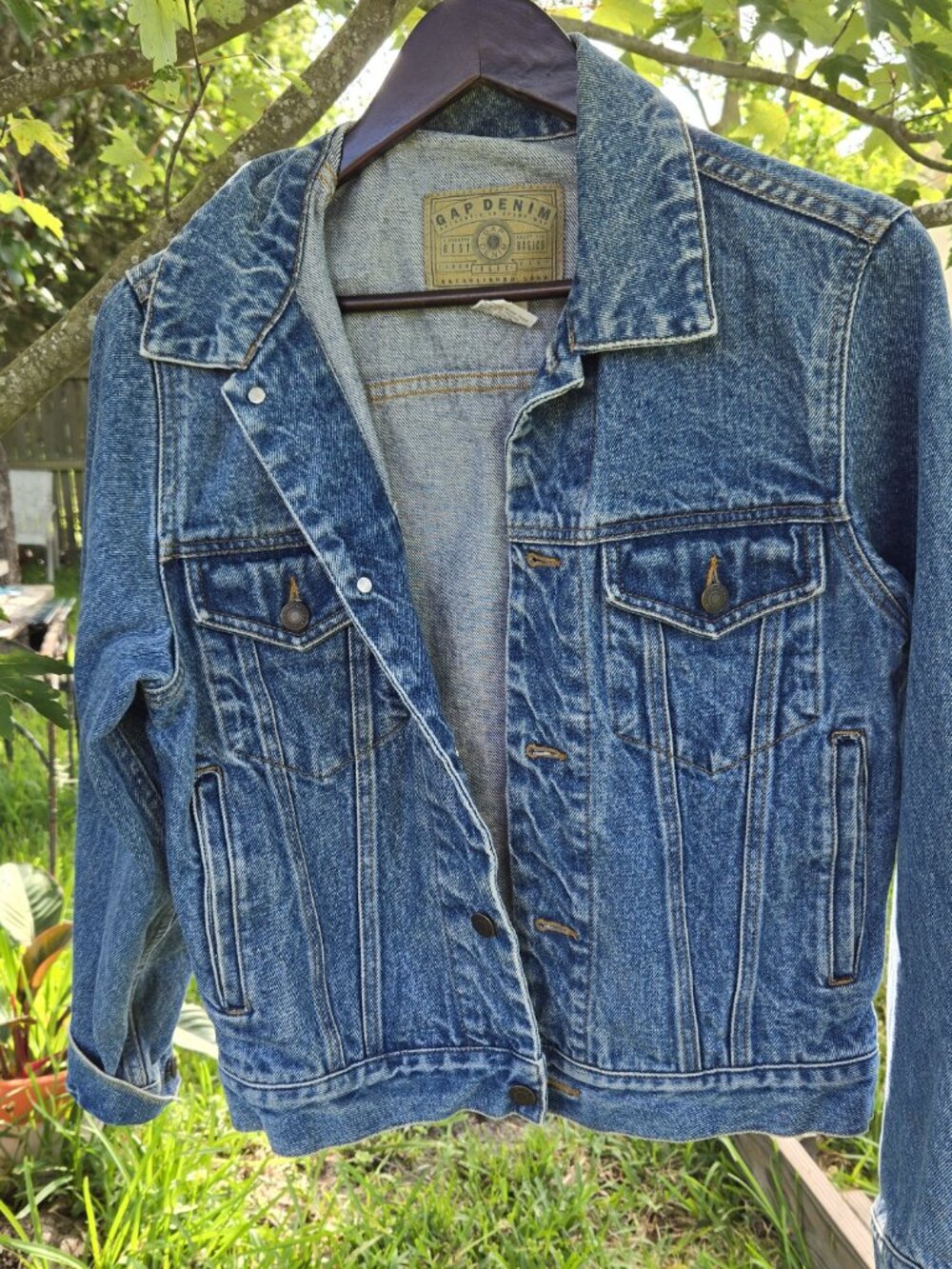 Gap Denim Jacket worn ONCE.  100% cotton.  Size XS
